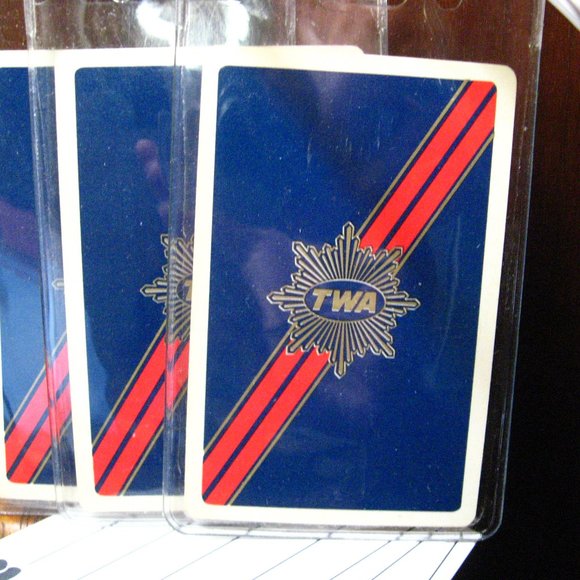 TWA Airlines Playing Card Luggage Tags (3) - Picture 3 of 4